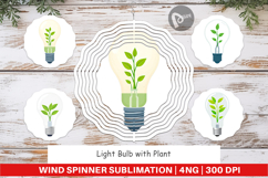 Wind Spinner Light Bulb with Plant Product Image 1