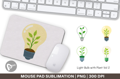 Mouse Pad Light Bulb with Plant Product Image 1