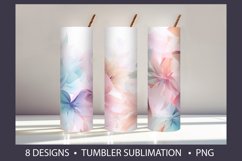Light flowers Tumbler Wrap Sublimation Product Image 2