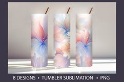 Light flowers Tumbler Wrap Sublimation Product Image 4