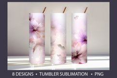 Light flowers Tumbler Wrap Sublimation Product Image 6