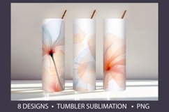 Light flowers Tumbler Wrap Sublimation Product Image 8