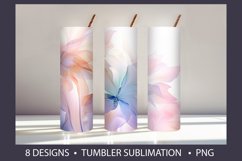 Light flowers Tumbler Wrap Sublimation Product Image 1