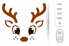 Reindeer with Freckles | Cute Reindeer for Christmas SVG Product Image 1