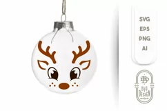 Reindeer with Freckles | Cute Reindeer for Christmas SVG Product Image 2