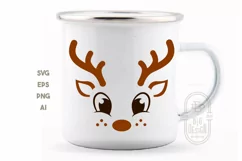 Reindeer with Freckles | Cute Reindeer for Christmas SVG Product Image 4