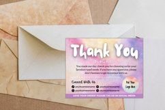 Light Purple Abstract Watercolor Background Single-Sided Canva Template Thank You Card for Small Business
