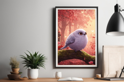 Light purple bird in fantasy forest Product Image 1