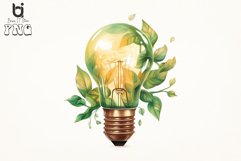 Lightbulb from Fresh Leaves Watercolor Sublimation Bundle Product Image 3