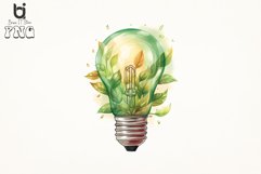 Lightbulb from Fresh Leaves Watercolor Sublimation Bundle Product Image 5