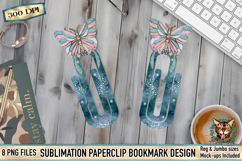 Stained Glass Butterfly - Sublimation Bookmark Clip PNG Product Image 4