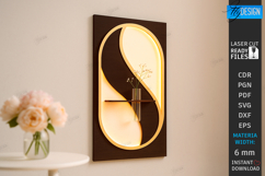 Lighted Wall Flower Holder Laser Cut | Modern Wall Art | CNC Product Image 1