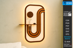 Lighted Wall Flower Holder Laser Cut | Modern Wall Art | CNC Product Image 1