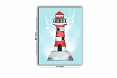 Nursery Room Posters | Boat Print | Baby Whale | Lighthouse Product Image 3