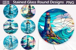 Stained Glass Round PNG | Round Coaster Bundle Product Image 10