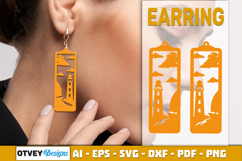 Lighthouse Earring Lasercut Product Image 1