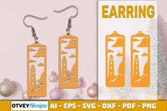 Lighthouse Earring Lasercut Product Image 2