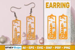 Lighthouse Earring Lasercut Product Image 2