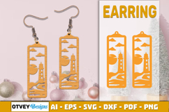 Lighthouse Earring Lasercut Product Image 2