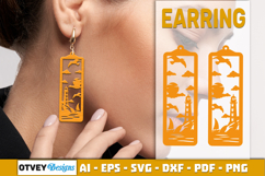 Lighthouse Earring Lasercut Product Image 1