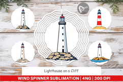 Wind Spinner Cliff Lighthouse Product Image 1