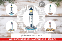 Wind Spinner Cliff Lighthouse Product Image 1