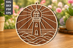 Lighthouse Suncatcher Laser Cut SVG Product Image 1