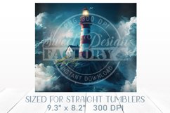 Lighthouse Tumbler Sublimation Design, ocean tumbler wrap Product Image 2