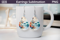 Sea Teardrop Earrings |Ocean Teardrop Earrings Product Image 1