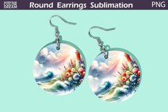 Lighthouse Round Earrings | Summer Sea Earrings Product Image 1