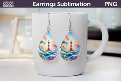 Sea Teardrop Earrings |Ocean Teardrop Earrings Product Image 1