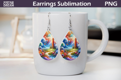Sea Teardrop Earrings |Ocean Teardrop Earrings Product Image 1