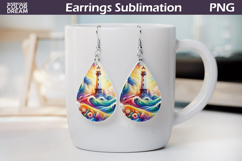 Sea Teardrop Earrings |Ocean Teardrop Earrings Product Image 1