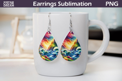 Sea Teardrop Earrings |Ocean Teardrop Earrings Product Image 1