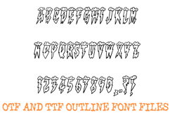 Lightning Clouds Thunderbolt Lettering ABC Electric Font Product Image 3