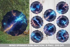 Lightning Light Background Wind Spinner | Sublimation Product Image 1