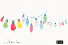 Cute Christmas Lights Clipart | Christmas PNG Product Image 1