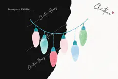 Cute Christmas Lights Clipart | Christmas PNG Product Image 2