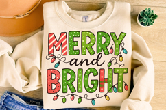 Merry And Bright PNG, Holiday PNG, Christmas Lights PNG Product Image 4