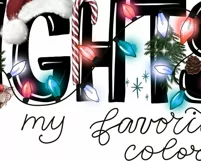 Christmas Lights Png | My Favorite Color | Hand Drawn Xmas Product Image 7