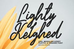 Lighty Kelghed Chic Monoline Script Playful Font Product Image 1