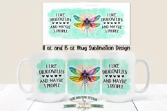 I Like Dragonflies and 3 People 11 & 15 oz Mug Sublimation Product Image 1