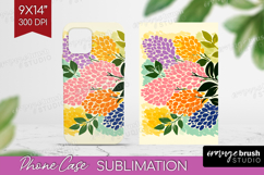Lilac Modern Floral Phone Case PNG Sping Flower Case PNG Product Image 1