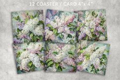 Lilac color images, Collage Sheet for Coasters Product Image 1