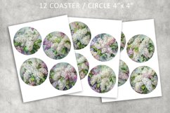 Lilac color circle images, Collage Sheet for Coasters Product Image 3