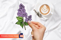 Lilac Flower Sticker, Floral Sticker, Botanical Sticker Product Image 1