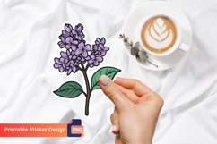 Lilac Flower Sticker, Floral Sticker, Botanical Sticker Product Image 1
