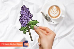 Lilac Flower Sticker, Botanical Sticker, Floral Sticker Product Image 1