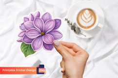 Lilac Flower Sticker, Floral Sticker, Lilac Blossom Art Product Image 1