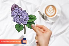 Lilac Flower Sticker, Floral Sticker, Botanical Sticker Product Image 1